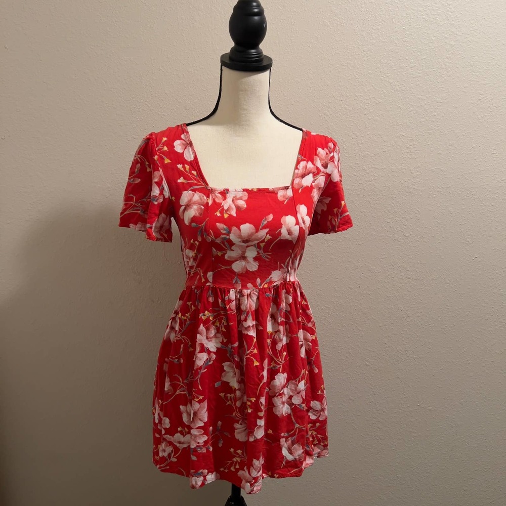 Red Floral Mini Dress Women’s Junior Size Small Band of Gypsies